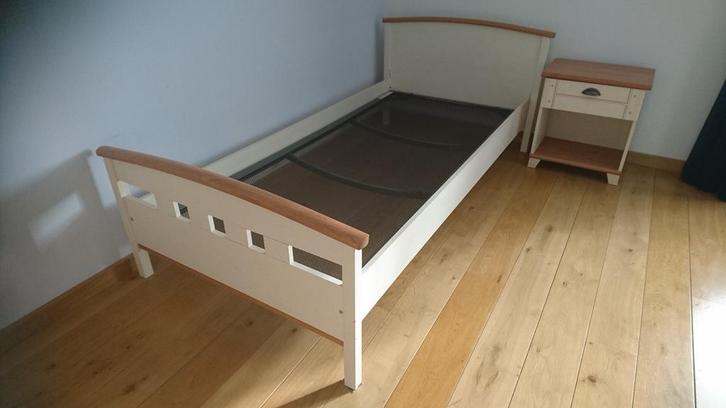 Stoere Jongenskamer - Bed, Kast & Nachtkastje, Huis en Inrichting, Slaapkamer | Bedden, Gebruikt, Eenpersoons, 90 cm, 200 cm, Hout