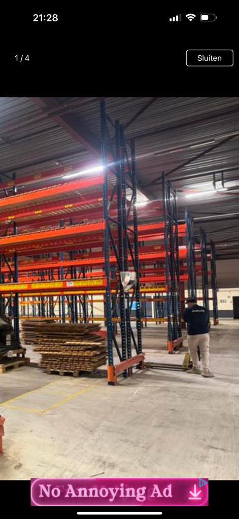 Palletstelling gebruikte in goede staat. Pallet storage, Zakelijke goederen, Kantoor en Winkelinrichting | Magazijn, Stelling en Opslag