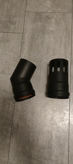 rookkanaal enkelwandig bocht 45 graden+eindstuk Ø80mm, Doe-het-zelf en Verbouw, Buizen en Afvoer, Nieuw, Ophalen of Verzenden