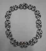 Zilveren prachtig zwaar modernist schakel collier nr.1050, Sieraden, Tassen en Uiterlijk, Antieke sieraden, Verzenden, Zilver