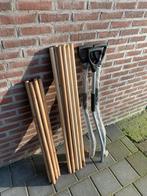 Diverse nieuwe houten en metalen stelen (bezem/schep), Tuin en Terras, Hand-tuingereedschap, Ophalen, Nieuw