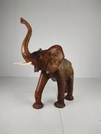 Magnificent ExtraLarge Leather Elephant Sculpture – ca. 1950, Ophalen