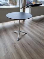 Bijzet tafel met rond zwart kunstof blad, Ophalen, Kunststof, Rond, 55 tot 75 cm