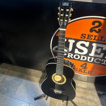 Lapaz 002BK3/4 - Gitaar - Zwart - Garantie beschikbaar voor biedingen