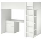 Ikea hoogslaper bed met bureau + stoel, Huis en Inrichting, 100 cm, Gebruikt, Ophalen of Verzenden, 180 tot 200 cm