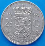2 1/2 gulden 1969 visje - 1969, Postzegels en Munten, Munten | Nederland, 2½ gulden, Koningin Juliana, Losse munt, Verzenden
