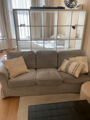 Ektorp ikea bank 3 zits + tweede hoes donker grijs - afbeelding 2