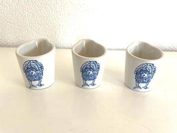 7 Kunstweek eierdopjes, 3 x Tange, 3 x Faassen, 1x Helmantel beschikbaar voor biedingen