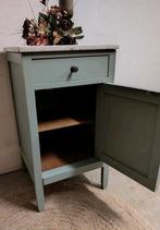 Antiek brocante nachtkastje kastje met marmeren blad, Ophalen, Gebruikt, Minder dan 45 cm, Nvt