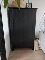 Houten zwarte kast 'Gijs' Woood, Ophalen, Met deur(en), 100 tot 150 cm, Grenenhout