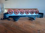 Zeldzaam, lgb wagon met wielen als vracht, Gelijkstroom, Wagon, Ophalen of Verzenden, Zo goed als nieuw
