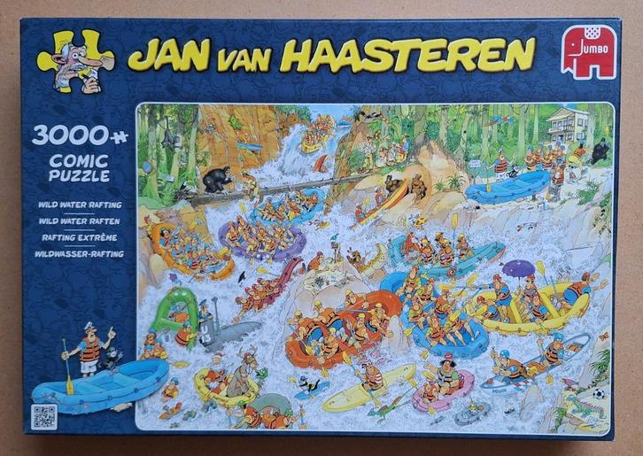 Puzzel Jan van Haasteren, Wild Water Raften, 3000 Stukjes, Hobby en Vrije tijd, Denksport en Puzzels, Zo goed als nieuw, Legpuzzel