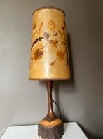 Grote Vintage design lamp met droogbloemen, Ophalen, 50 tot 75 cm, Hout, Zo goed als nieuw