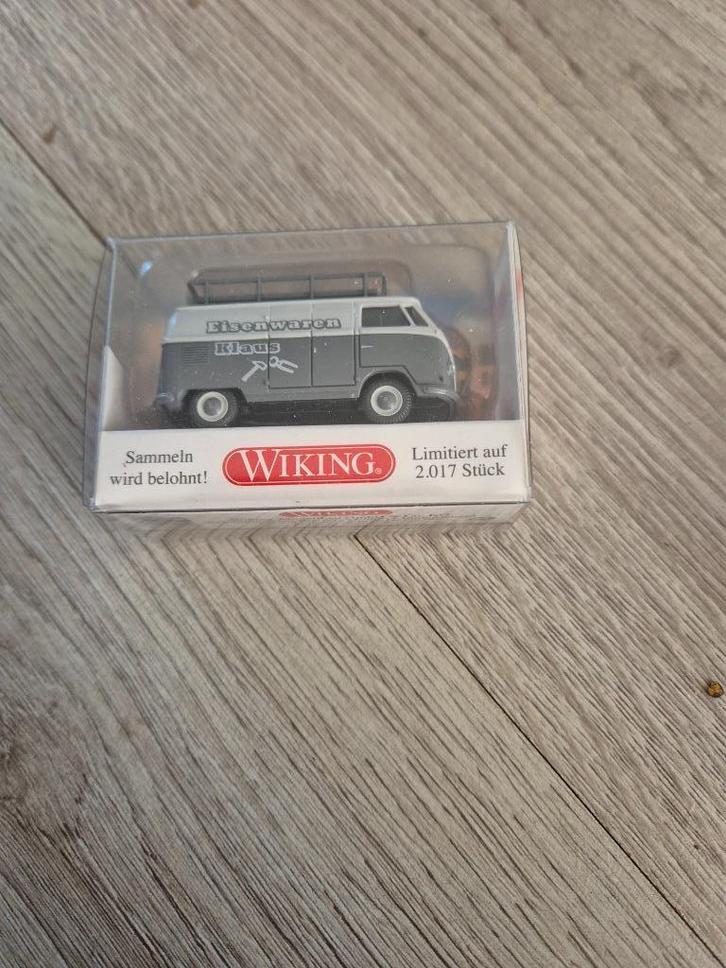 Wiking VW T1 (Typ 2) Kastenwagen Eisenwaren Klaus, Hobby en Vrije tijd, Modelauto's | 1:87, Nieuw, Auto, Wiking, Ophalen of Verzenden