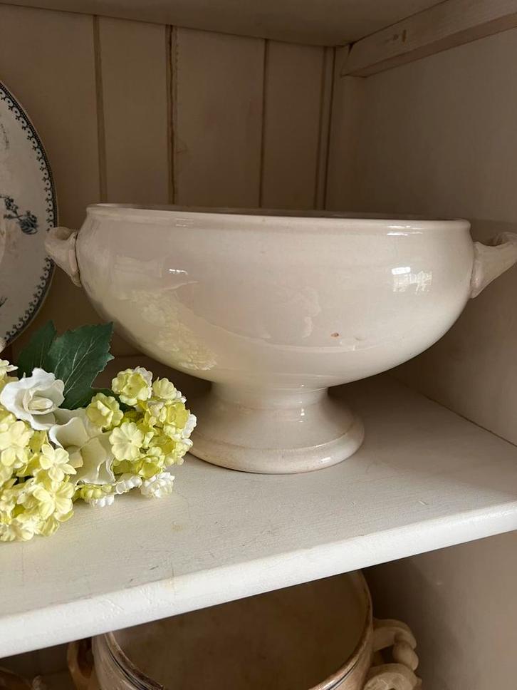 Een brocante oude dekschaal, Antiek en Kunst, Curiosa en Brocante, Ophalen of Verzenden