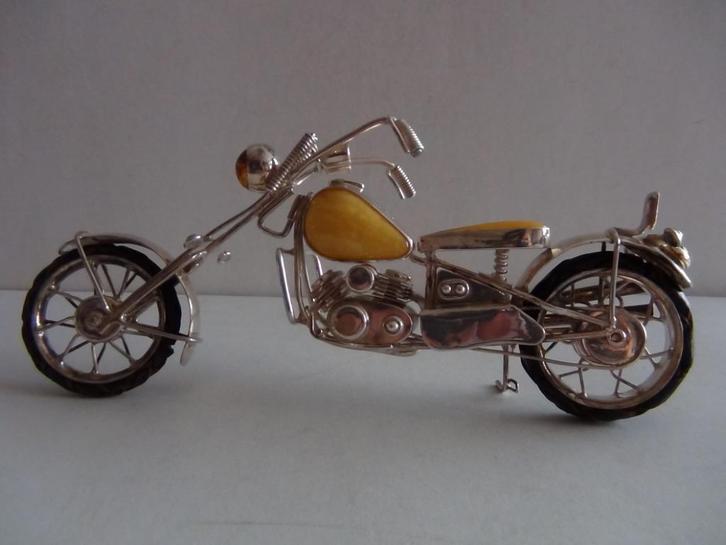 Miniatuur zilver L39 harley davidson zilveren miniaturen, Antiek en Kunst, Antiek | Goud en Zilver, Zilver, Ophalen of Verzenden