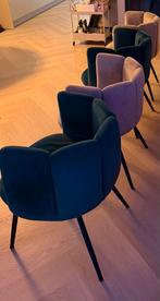 In prijs verlaagd 4 x Eetkamerstoelen: Emerald Groen & Beige, Gebruikt, Overige kleuren, Ophalen of Verzenden, Vier