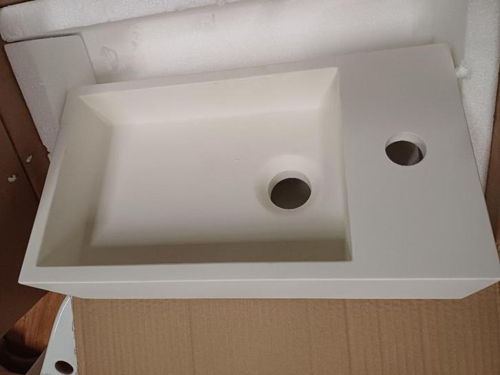 Wasbak fontein gasten-WC model strak+mat wit  NIEUW in doos, Doe-het-zelf en Verbouw, Sanitair, Nieuw, Wastafel, Ophalen of Verzenden