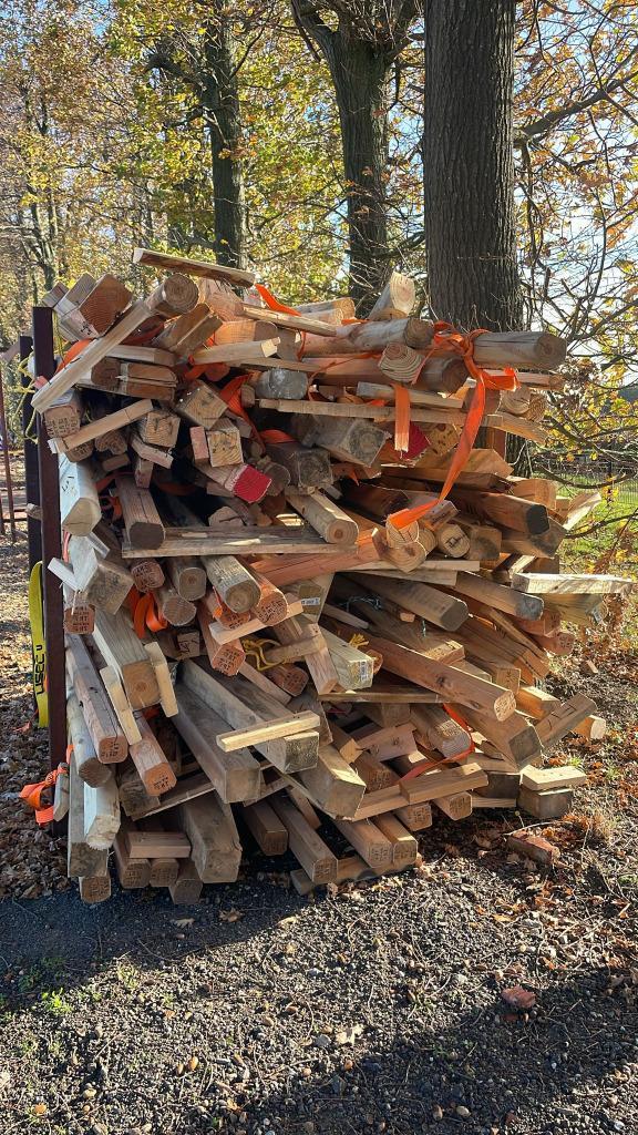 Hout uit containers, alle lengtes mogelijk,, Tuin en Terras, Haardhout, Overige houtsoorten, 6 m³ of meer, Ophalen