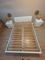 Bed Ikea Askvoll 140-200, Wit, Tweepersoons, Zo goed als nieuw, 200 cm