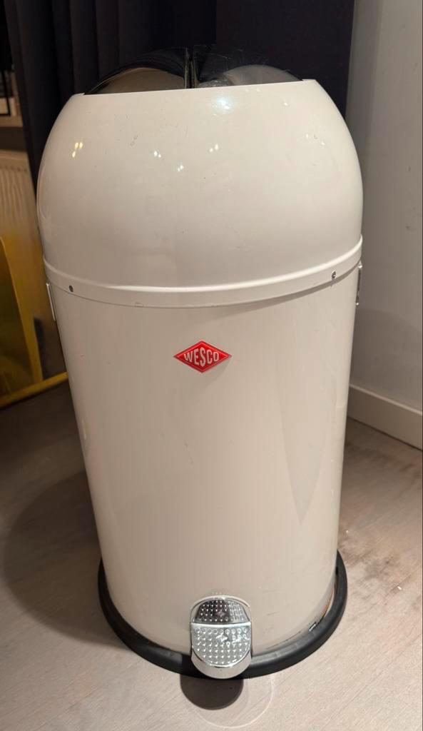 Wesco Pedaalemmer - Wit, Huis en Inrichting, Woonaccessoires | Prullenbakken, Gebruikt, Metaal, 50 tot 75 cm, 20 tot 30 liter