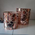 PTMD Giraf 2 windlichten van glas., Ophalen, Overige materialen, Overige kleuren, Zo goed als nieuw