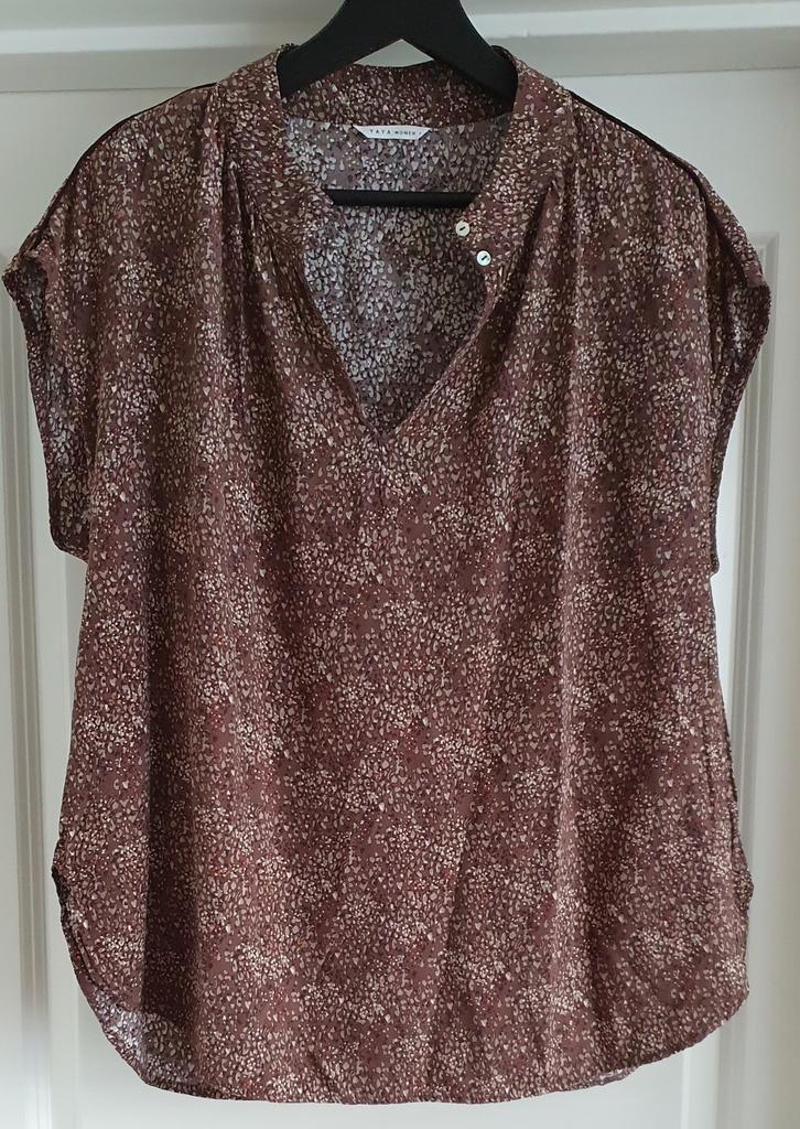 Leuke top van YAYA..mt:42, Kleding | Dames, Tops, Gedragen, Maat 42/44 (L), Bruin, Korte mouw, Ophalen of Verzenden