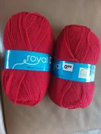 2 bollen wol (royal) rood, Ophalen of Verzenden, Nieuw, Breien of Haken, Wol of Garen