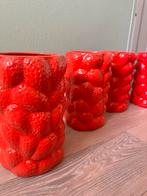 5x aardbeienvaas, Huis en Inrichting, Woonaccessoires | Vazen, Ophalen, Overige kleuren, Aardewerk of Porselein, Nieuw