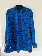 Kobalt blauw panterprint top one size, Ophalen of Verzenden, Zo goed als nieuw, Maat 42/44 (L), Blauw