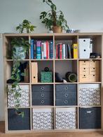 Kallax kast Ikea, 4x4, inclusief 8 inzet bakken., Ophalen, 25 tot 50 cm, Minder dan 150 cm, Minder dan 100 cm