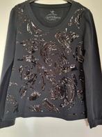 Luisa Cerano zwa5rte top met pallietten, Maat 38/40 (M), Verzenden, Zwart, Nieuw