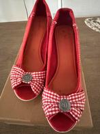 Oktoberfest rood karo Wedge Pumps maat 40, Pumps, Nieuw, Ophalen of Verzenden, Rood