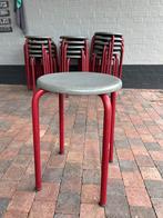 17 Stevige Eromes Schoolkrukjes - 50cm, Ophalen, Gebruikt, Metaal, Grijs