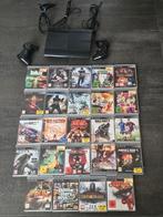 PlayStation 3 + 2 controllers + 26 topgames, Ophalen of Verzenden, Zo goed als nieuw, 500 GB, Met 2 controllers