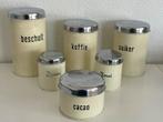 Brabantia voorraad blikken vintage, gebroken wit, gebruikt, Ophalen of Verzenden
