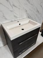 Badkamer Meubel 60x40 Zwart Eiken met Wastafel, Wltradingnl@outlook.com, Nieuw, Minder dan 100 cm, Oss