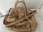 CROMIA Italiaanse luxe beige leren schouder - handtas, Verzenden, Gebruikt, Beige, Handtas