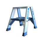 Dubbele trap 2x2 treden - Aluminium - ASC, Doe-het-zelf en Verbouw, Ladders en Trappen, Verzenden, Trap, Nieuw, Opvouwbaar of Inschuifbaar