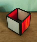 Vintage (retro) Glas in Lood Theelicht, Ophalen of Verzenden, Huis en Inrichting