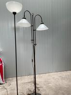 2 staande vinted vloerlampen, messing kleur, Ophalen of Verzenden, Gebruikt, Overige materialen, 150 tot 200 cm