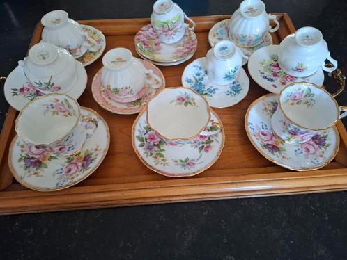 Engels porselein kop en schotels 10 stuks, Antiek en Kunst, Antiek | Servies los, Ophalen of Verzenden