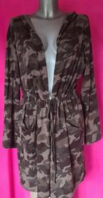 z.g.a.n.!! Legergroen hoodie camouflagevest Mt 40, Ophalen of Verzenden, Zo goed als nieuw