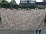 Gebloemde korte gordijnen vintage roze groen beige blauw, Huis en Inrichting, Stoffering | Gordijnen en Lamellen, Gebruikt, 100 tot 150 cm