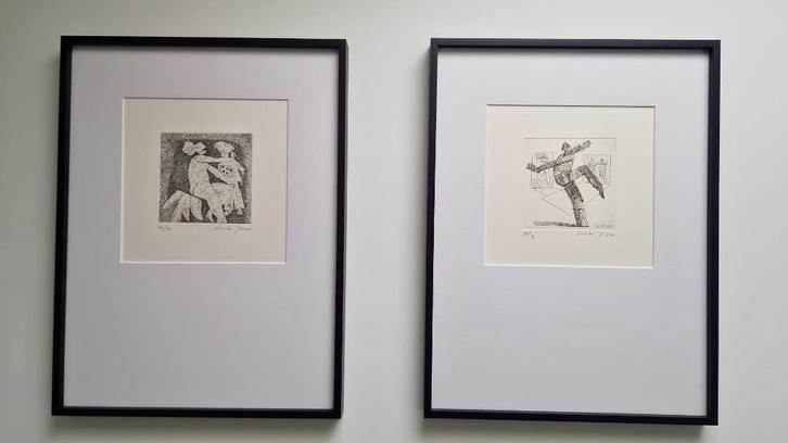 Bouke Ylstra – Twee etsen (1992) – Gesigneerd & Genummerd, Antiek en Kunst, Kunst | Etsen en Gravures, Ophalen of Verzenden