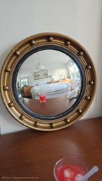 Antieke Buttlespiegel met Gouden Rand, Ophalen of Verzenden, Rond, Minder dan 50 cm, Minder dan 100 cm