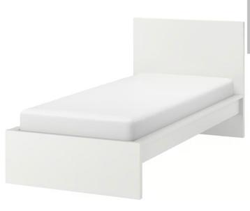Malm ikea bed 90x200 wit - afbeelding 1