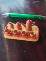 Houten poppenhuis serviesjes, toebehoren.  Speelgoed hout., Ophalen of Verzenden, Zo goed als nieuw, Poppenhuis