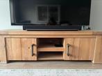 Massief eiken tv meubel 175x50, Ophalen, 150 tot 200 cm, Eikenhout, Zo goed als nieuw
