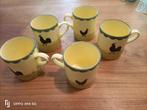 Zeller servies 5 koffiemokken kip en haan, Huis en Inrichting, Gebruikt, Ophalen of Verzenden, Overige stijlen, Kop(pen) en/of Schotel(s)